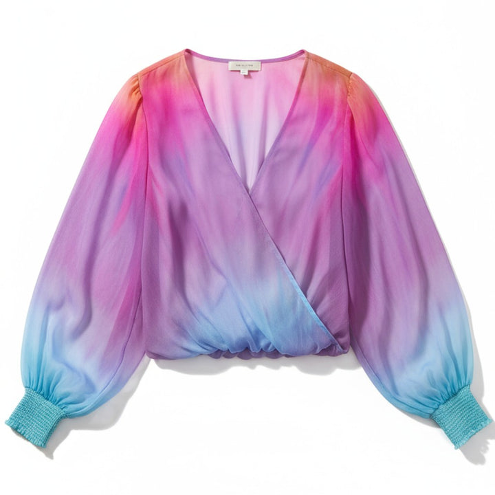 Women's 2025 Gradient V-Neck Blouse