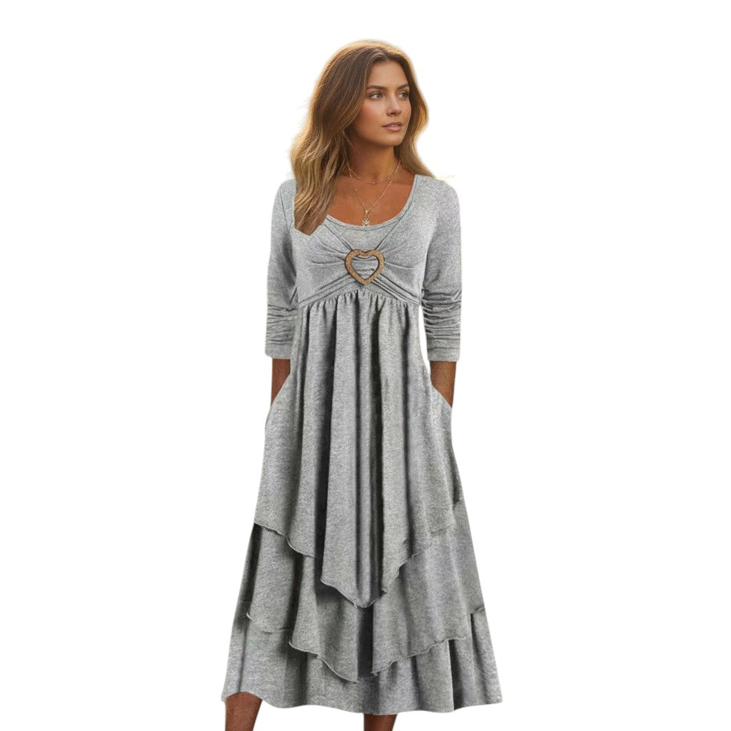Bon Voyage Vintage - Autumn Maxi Dress for Women-Bon Voyage Vintage