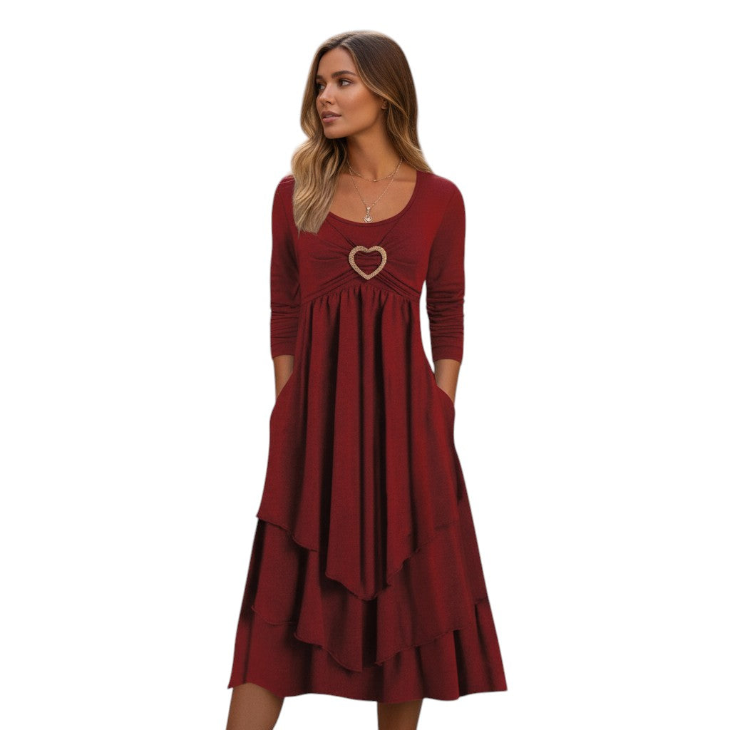 Bon Voyage Vintage - Autumn Maxi Dress for Women-Bon Voyage Vintage
