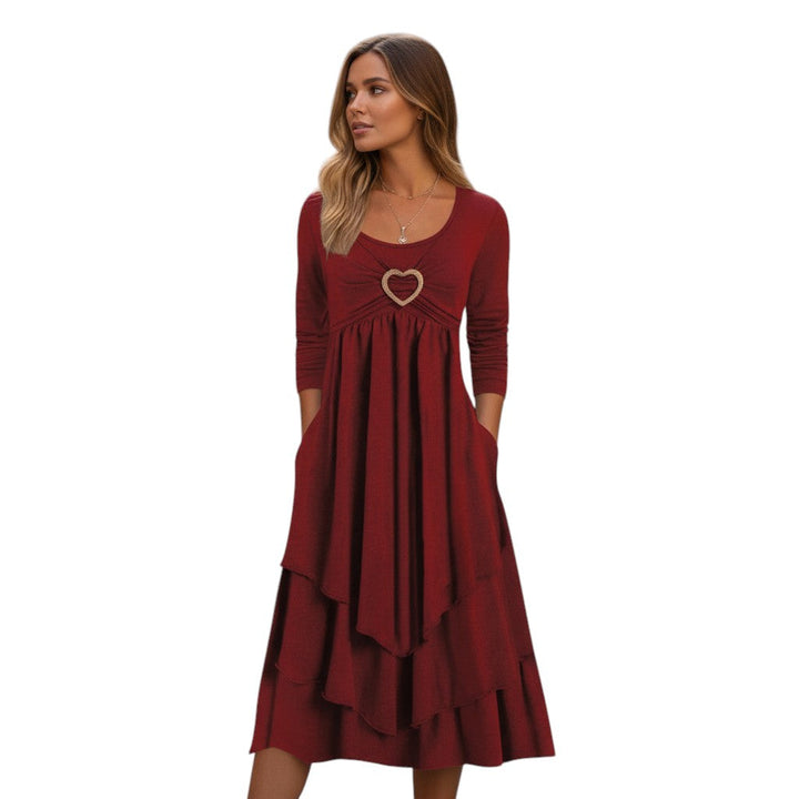 Bon Voyage Vintage - Autumn Maxi Dress for Women-Bon Voyage Vintage
