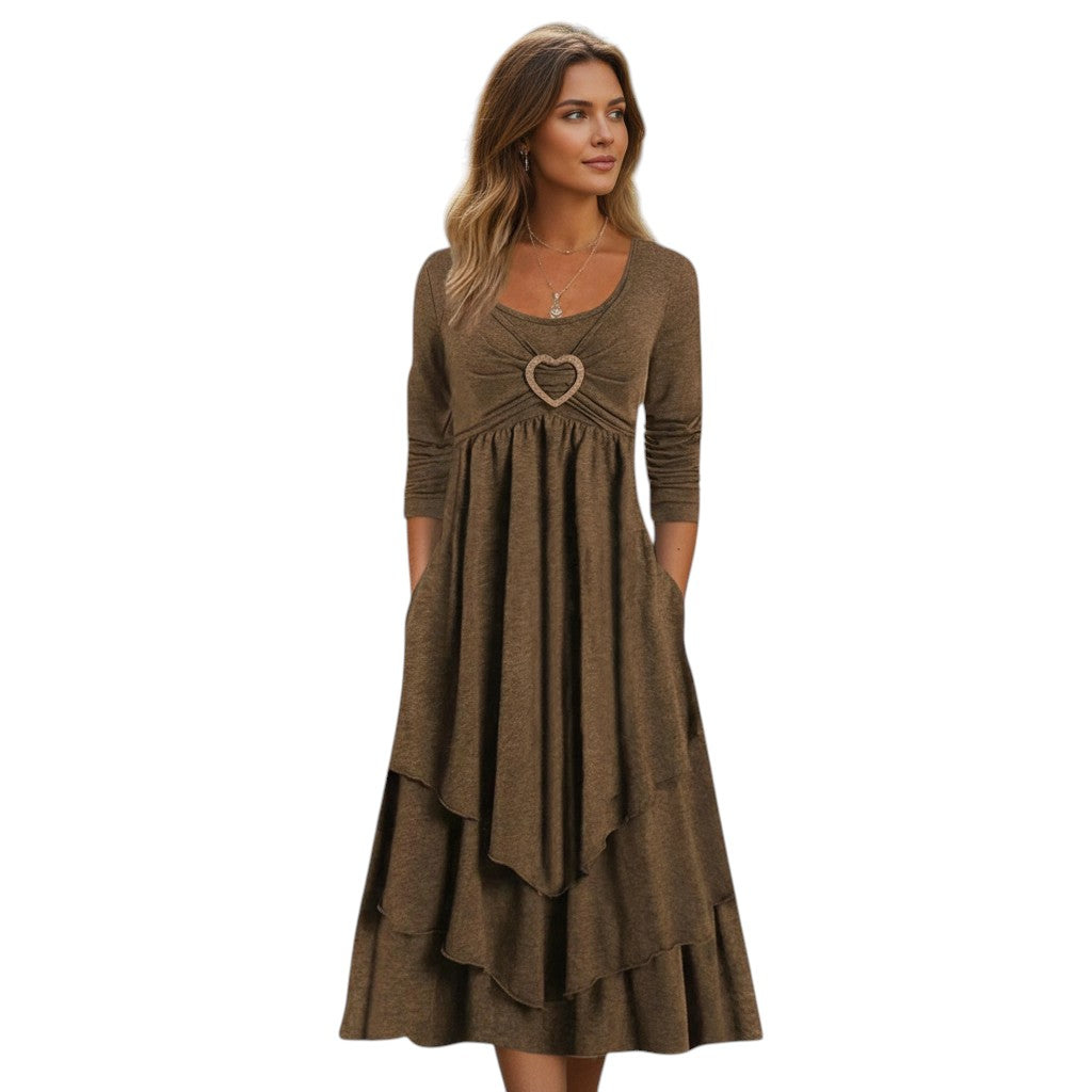 Bon Voyage Vintage - Autumn Maxi Dress for Women-Bon Voyage Vintage