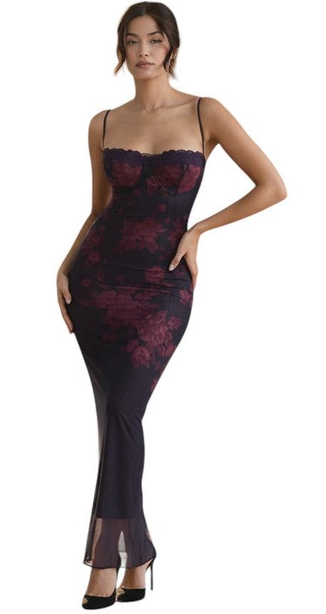 Bon Voyage Vintage - Elegant Women's Slim Fit Autumn Dress-Bon Voyage Vintage