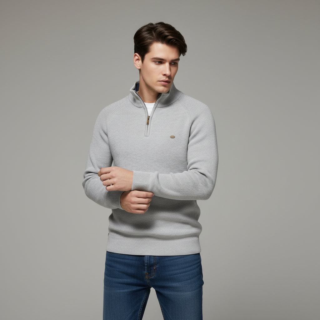 Bon Voyage Vintage - Men’s Half-Zip Fall Cardigan-Bon Voyage Vintage