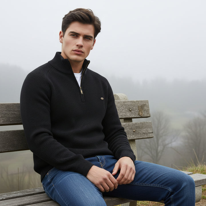 Bon Voyage Vintage - Men’s Half-Zip Fall Cardigan-Bon Voyage Vintage