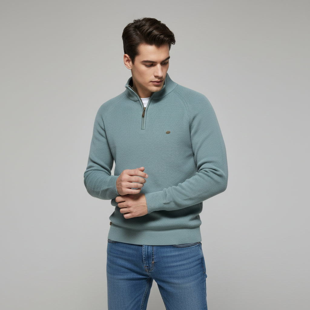 Bon Voyage Vintage - Men’s Half-Zip Fall Cardigan-Bon Voyage Vintage