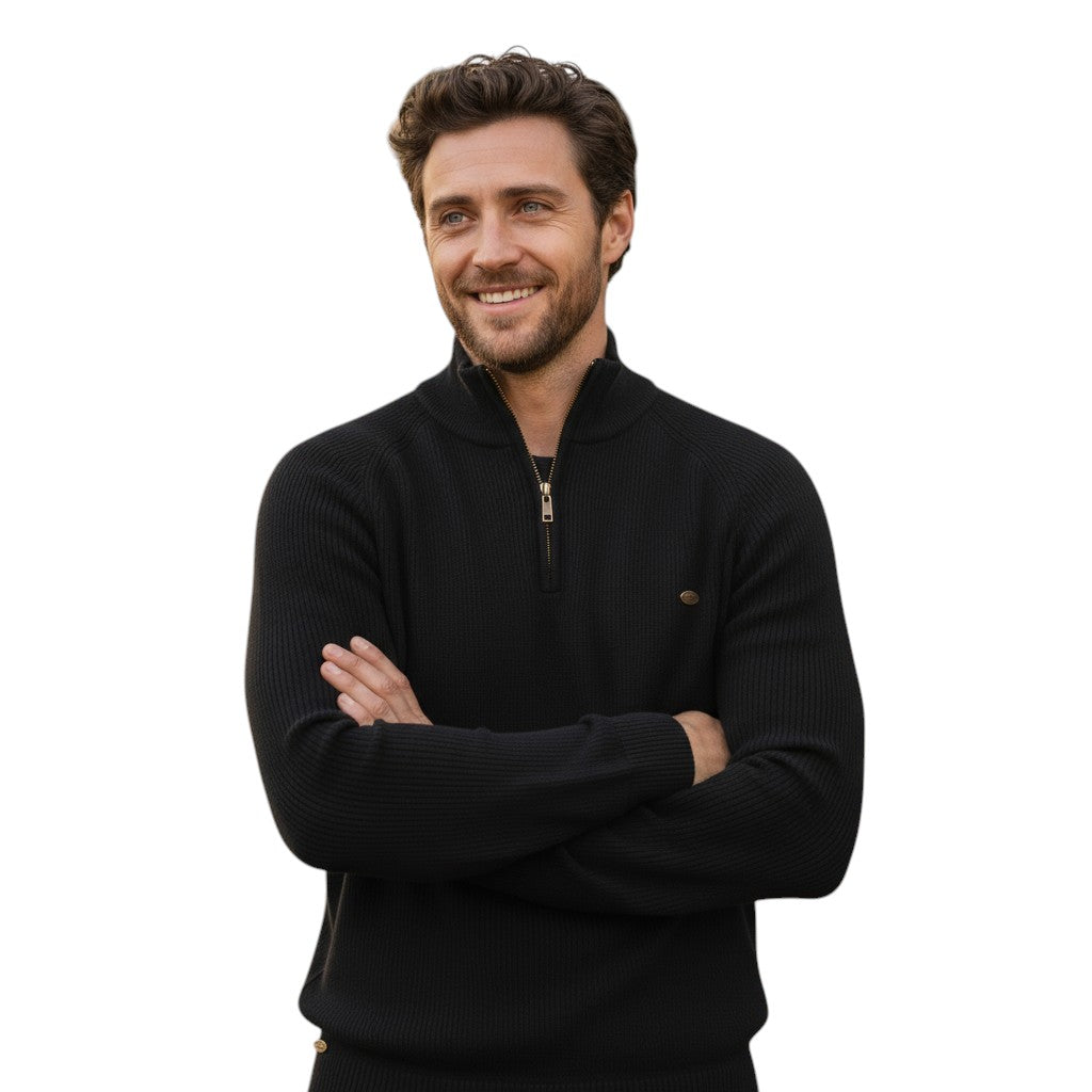 Bon Voyage Vintage - Men’s Half-Zip Fall Cardigan-Bon Voyage Vintage