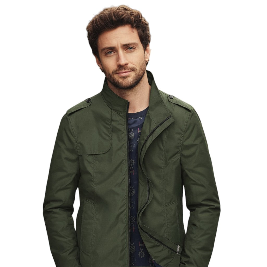 Bon Voyage Vintage - Men’s Stand Collar Autumn Jacket-Bon Voyage Vintage