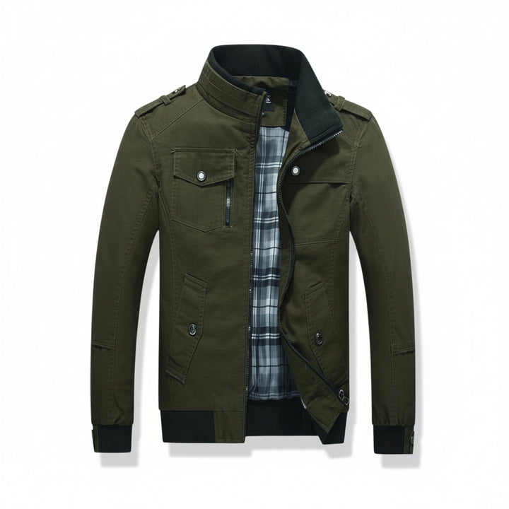 Bon Voyage Vintage - Men’s Stand Collar Autumn Jacket-Bon Voyage Vintage