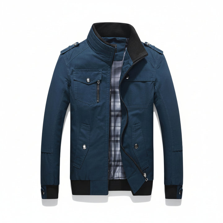 Bon Voyage Vintage - Men’s Stand Collar Autumn Jacket-Bon Voyage Vintage