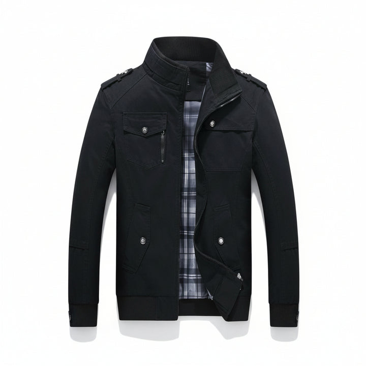 Bon Voyage Vintage - Men’s Stand Collar Autumn Jacket-Bon Voyage Vintage