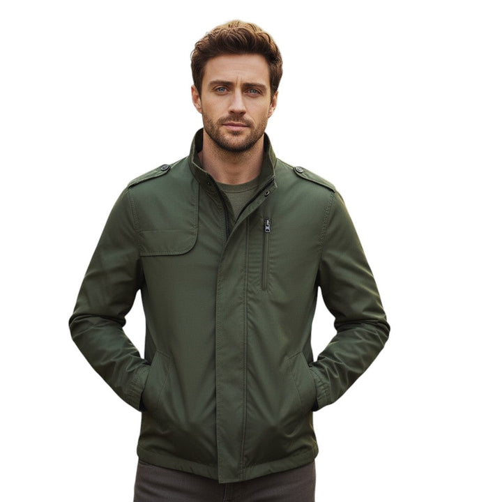 Bon Voyage Vintage - Men’s Stand Collar Autumn Jacket-Bon Voyage Vintage