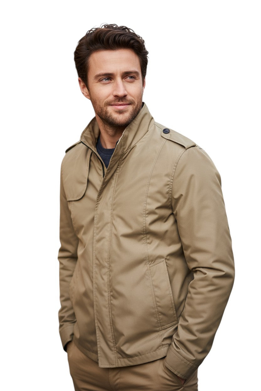 Bon Voyage Vintage - Men’s Stand Collar Autumn Jacket-Bon Voyage Vintage