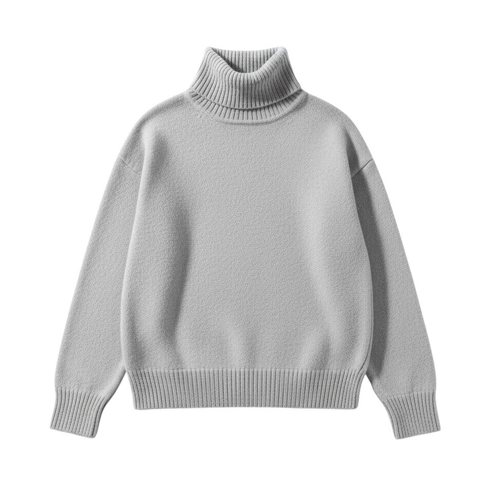 Cashmere Turtleneck Sweater Luxury Soft Winter Knit-Bon Voyage Vintage