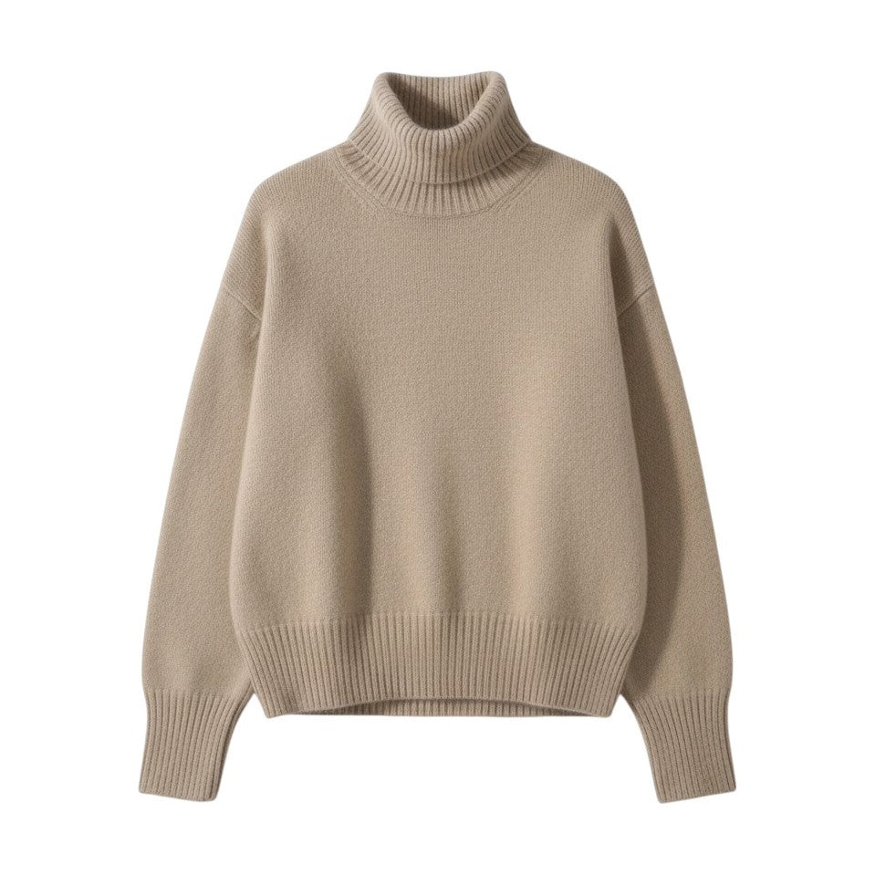 Cashmere Turtleneck Sweater Luxury Soft Winter Knit-Bon Voyage Vintage