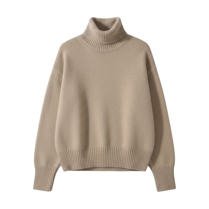 Cashmere Turtleneck Sweater Luxury Soft Winter Knit-Bon Voyage Vintage