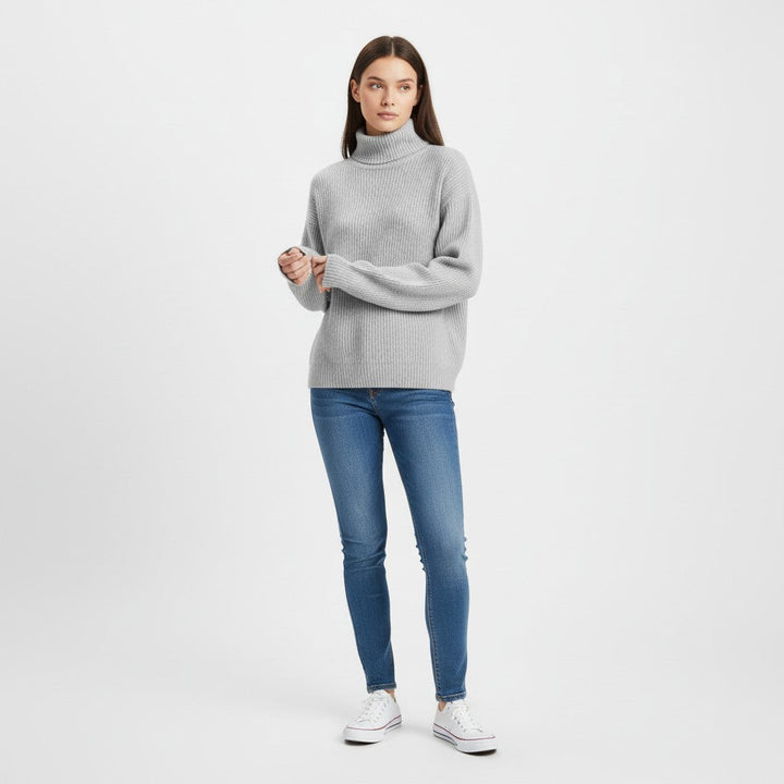 Cashmere Turtleneck Sweater Luxury Soft Winter Knit-Bon Voyage Vintage
