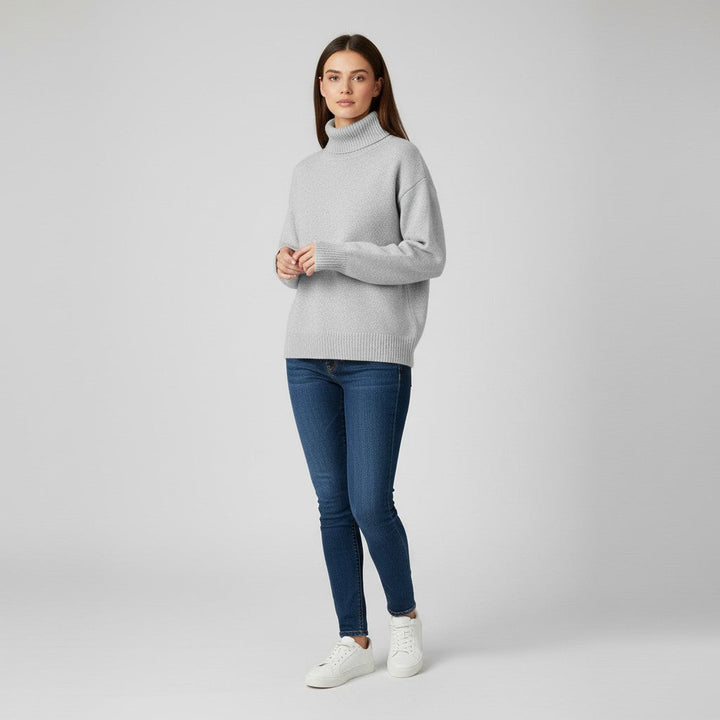 Cashmere Turtleneck Sweater Luxury Soft Winter Knit-Bon Voyage Vintage