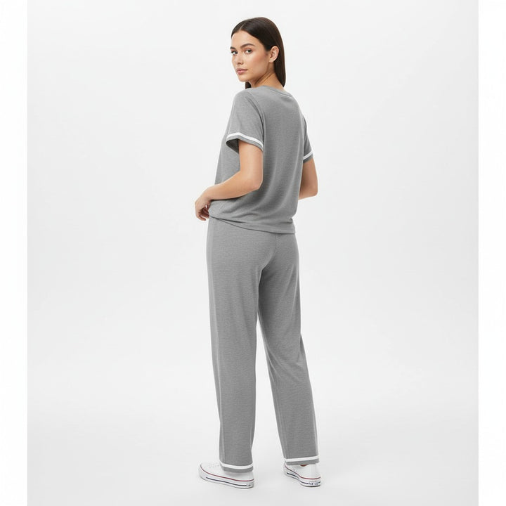 Casual Pants and Short-Sleeve Top Two-Piece Set for Women-Bon Voyage Vintage