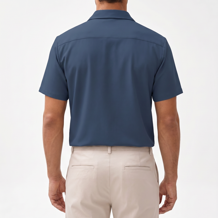 Casual Short Sleeve Button-Up Shirt For Men-Bon Voyage Vintage