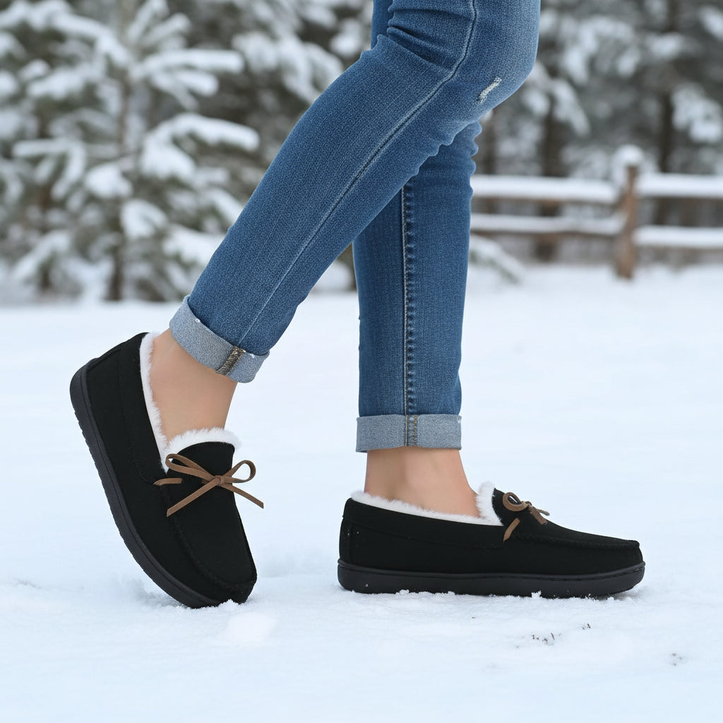 Chic Bow-Detail House Slippers-Bon Voyage Vintage