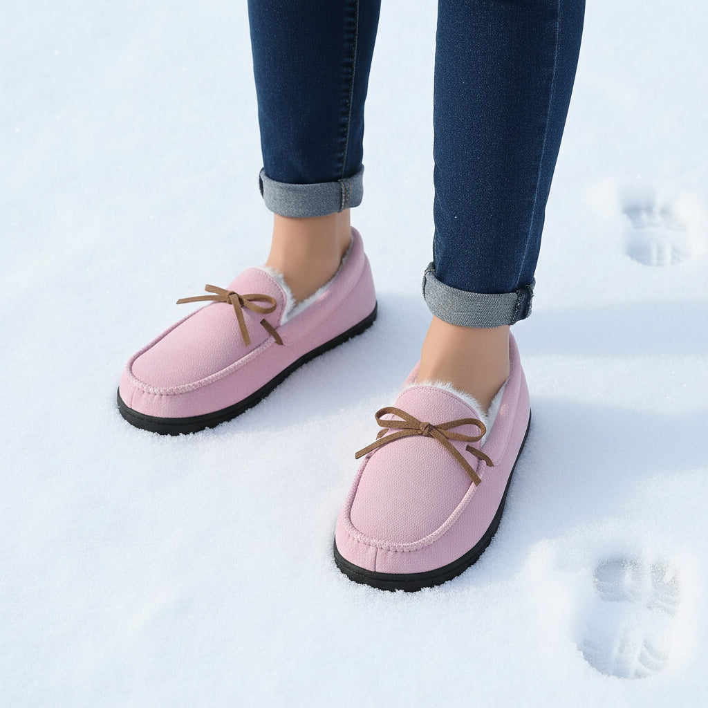 Chic Bow-Detail House Slippers-Bon Voyage Vintage