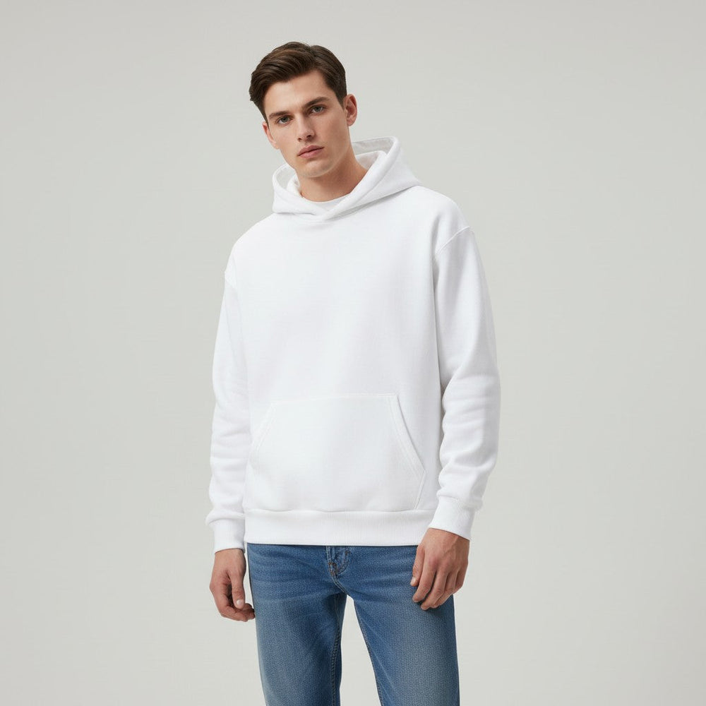 Cotton Blend Casual Hooded Sweatshirt For Men-Bon Voyage Vintage