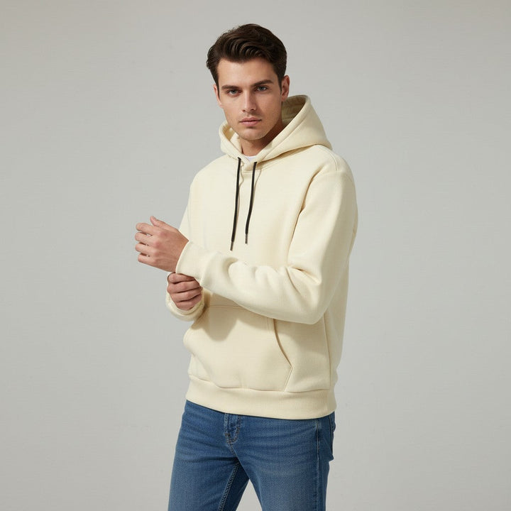 Cotton Blend Casual Hooded Sweatshirt For Men-Bon Voyage Vintage