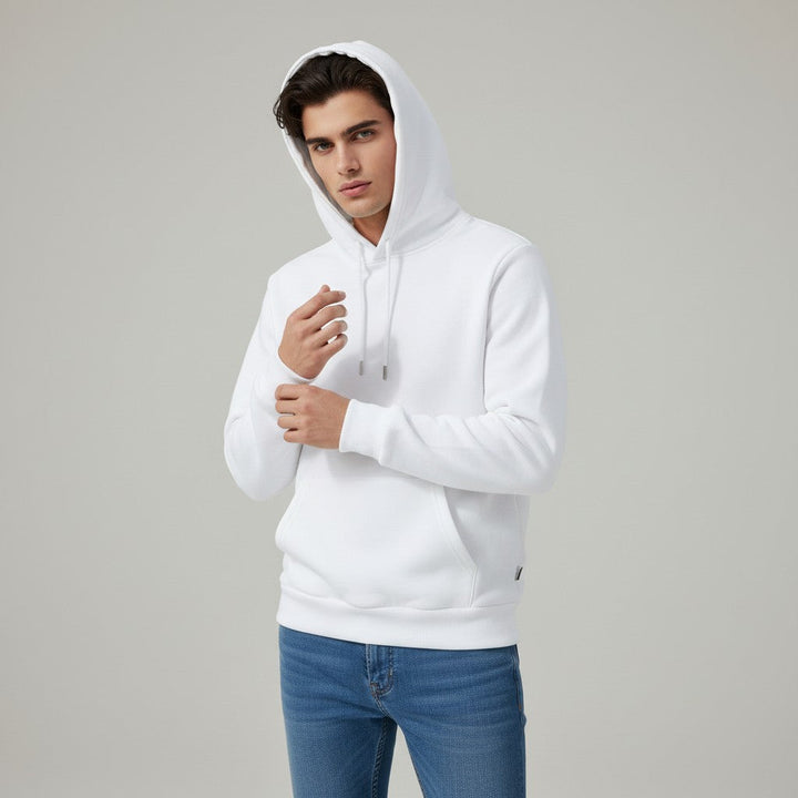 Cotton Blend Casual Hooded Sweatshirt For Men-Bon Voyage Vintage
