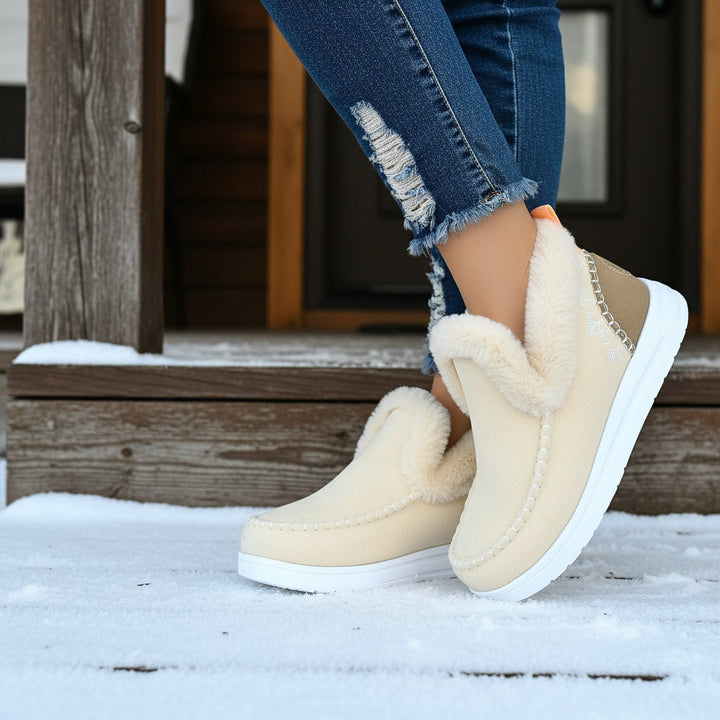 Cozy Women’s Winter Slip-On Ankle Boots-Bon Voyage Vintage