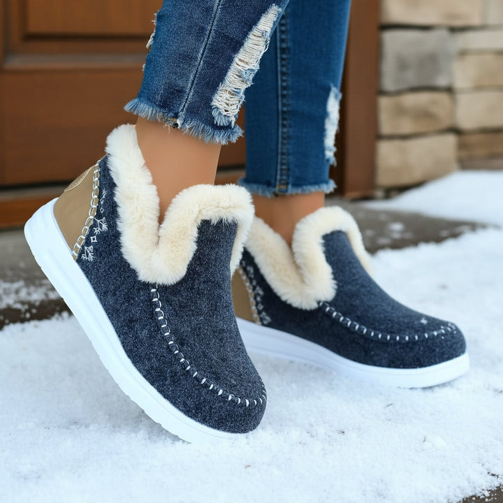 Cozy Women’s Winter Slip-On Ankle Boots-Bon Voyage Vintage