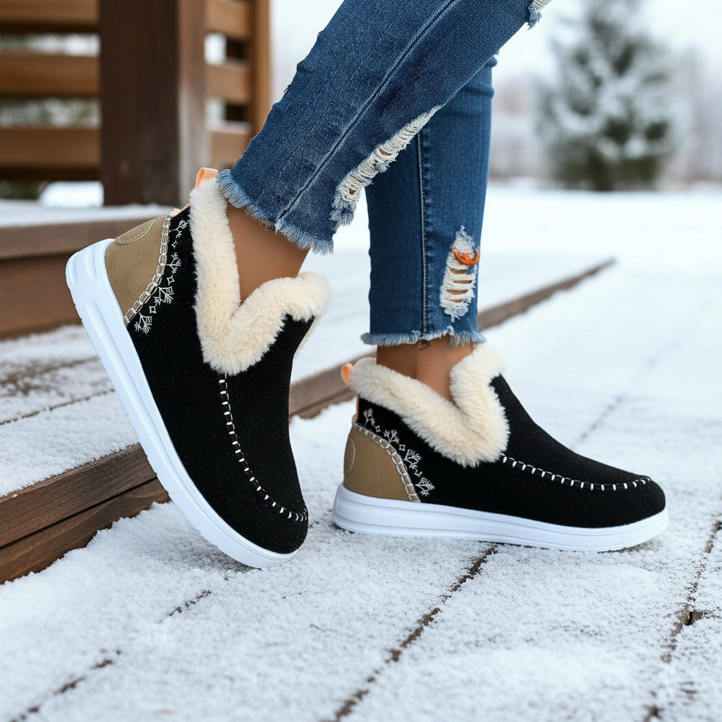 Cozy Women’s Winter Slip-On Ankle Boots-Bon Voyage Vintage