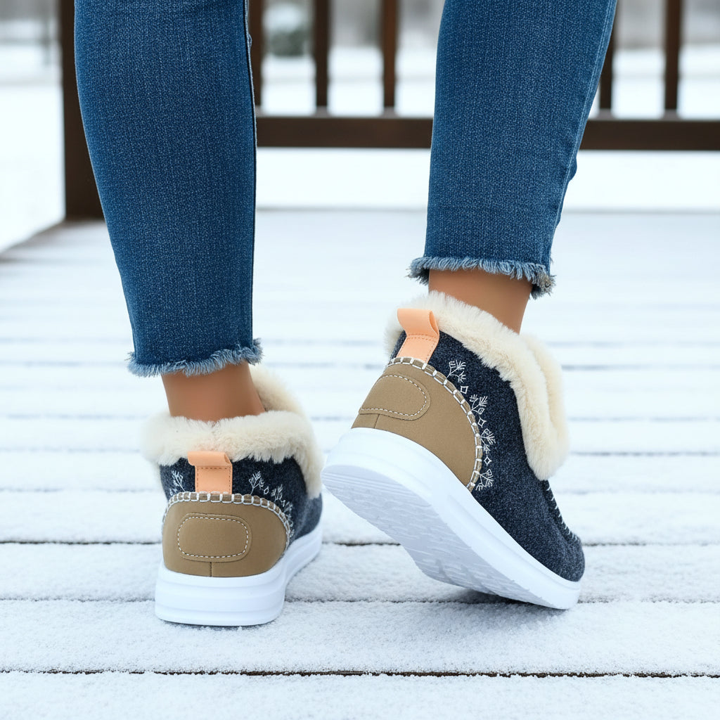Cozy Women’s Winter Slip-On Ankle Boots-Bon Voyage Vintage