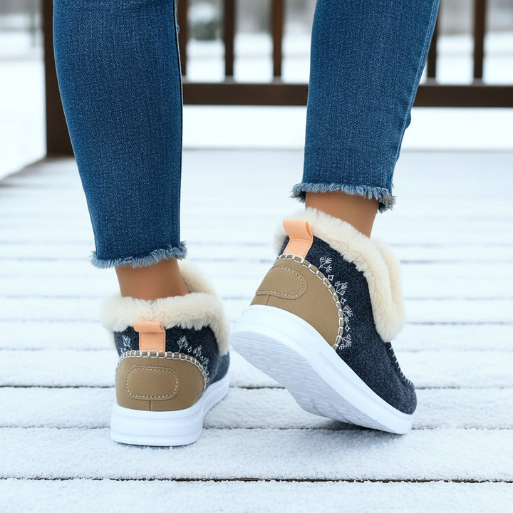 Cozy Women’s Winter Slip-On Ankle Boots-Bon Voyage Vintage
