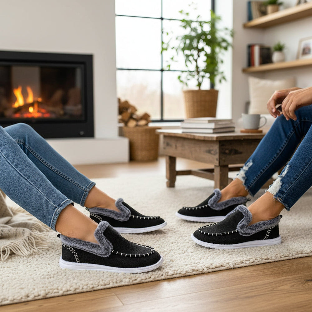 Cozy Women’s Winter Slip-On Shoes-Bon Voyage Vintage