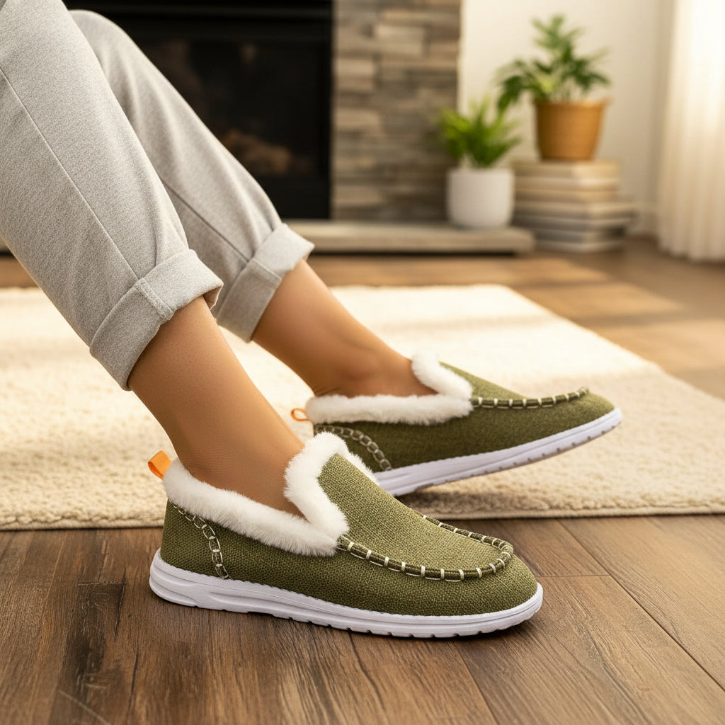 Cozy Women’s Winter Slip-On Shoes-Bon Voyage Vintage