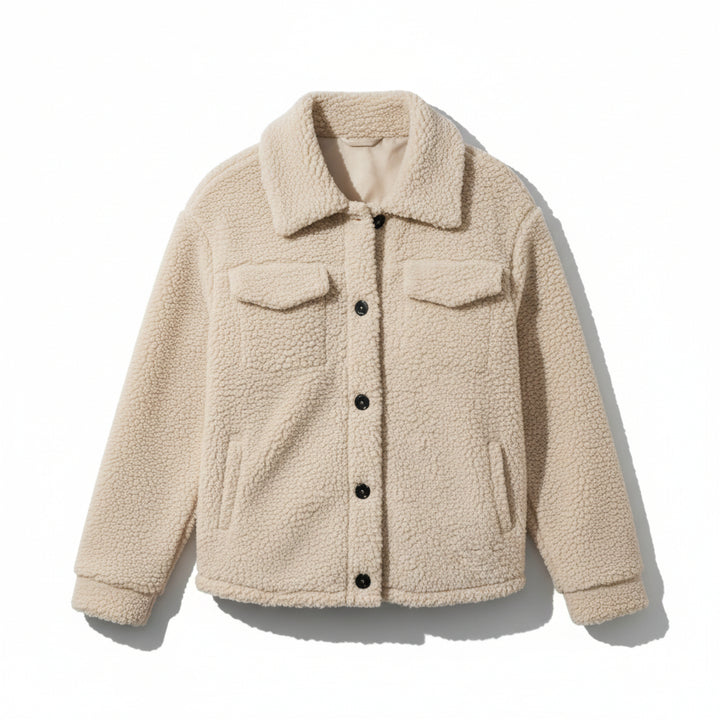 Elegant Lapel Fleece Jacket-Bon Voyage Vintage