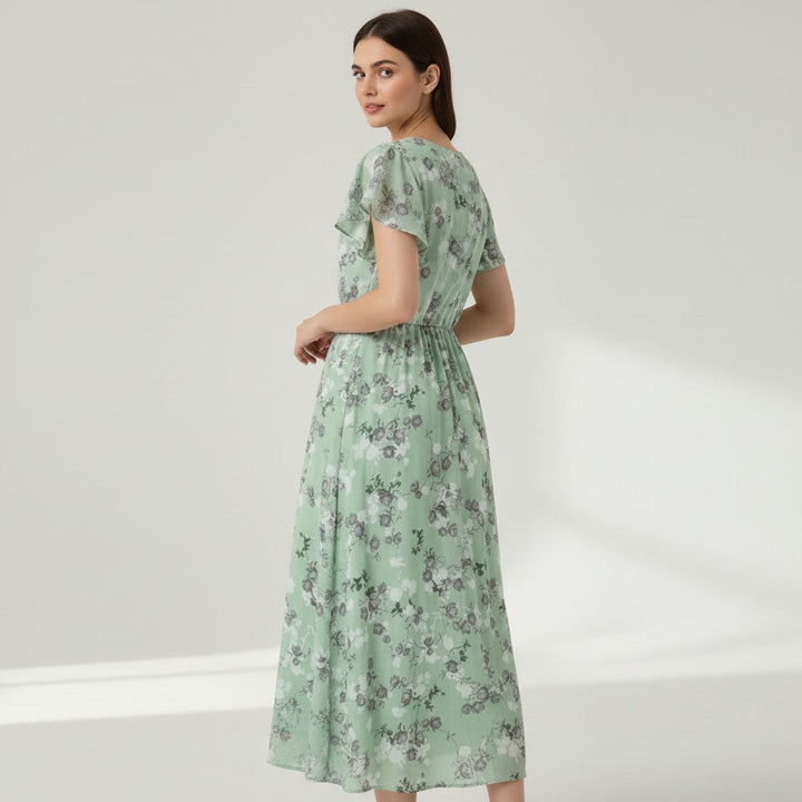 Floral Autumn Dress For Women-Bon Voyage Vintage