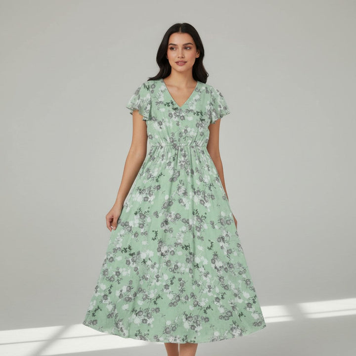 Floral Autumn Dress For Women-Bon Voyage Vintage