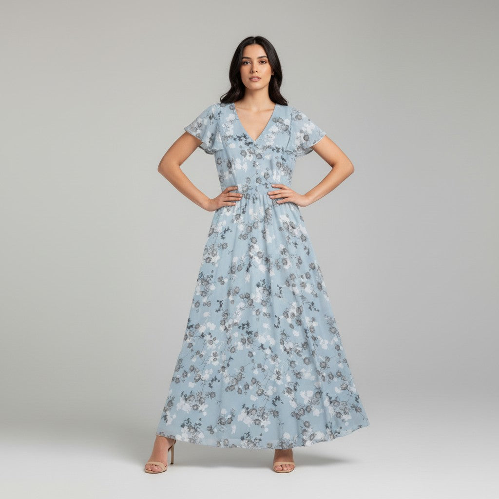 Floral Autumn Dress For Women-Bon Voyage Vintage