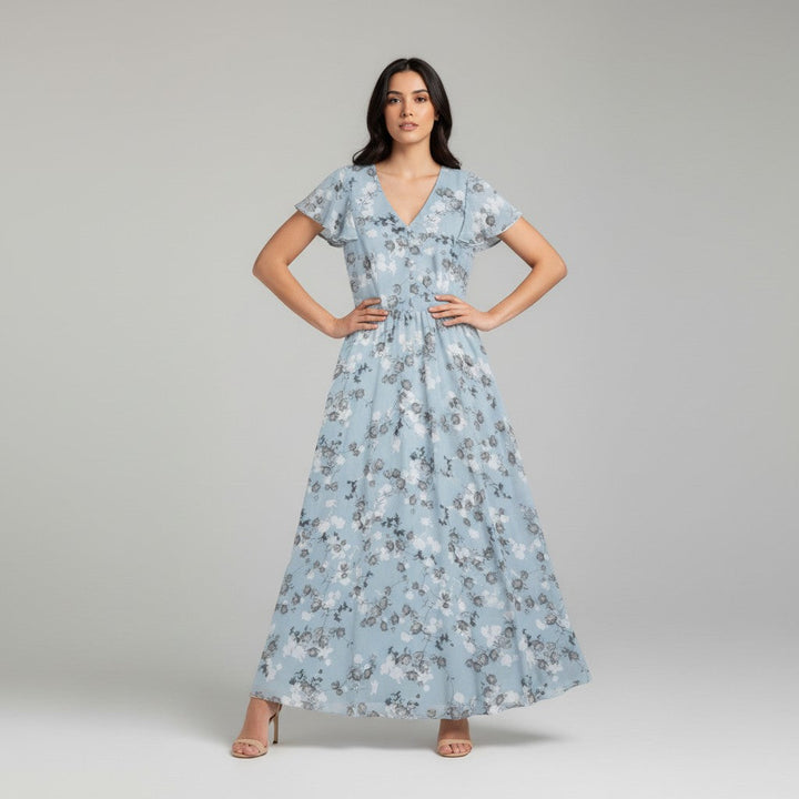 Floral Autumn Dress For Women-Bon Voyage Vintage