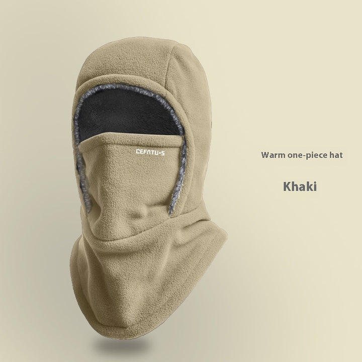 Hooded Fleece Scarf Face Mask Windproof Thermal Winter Head Cover-Bon Voyage Vintage
