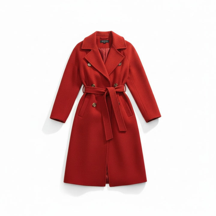 Lapel Double-Breasted Trench Coat-Bon Voyage Vintage