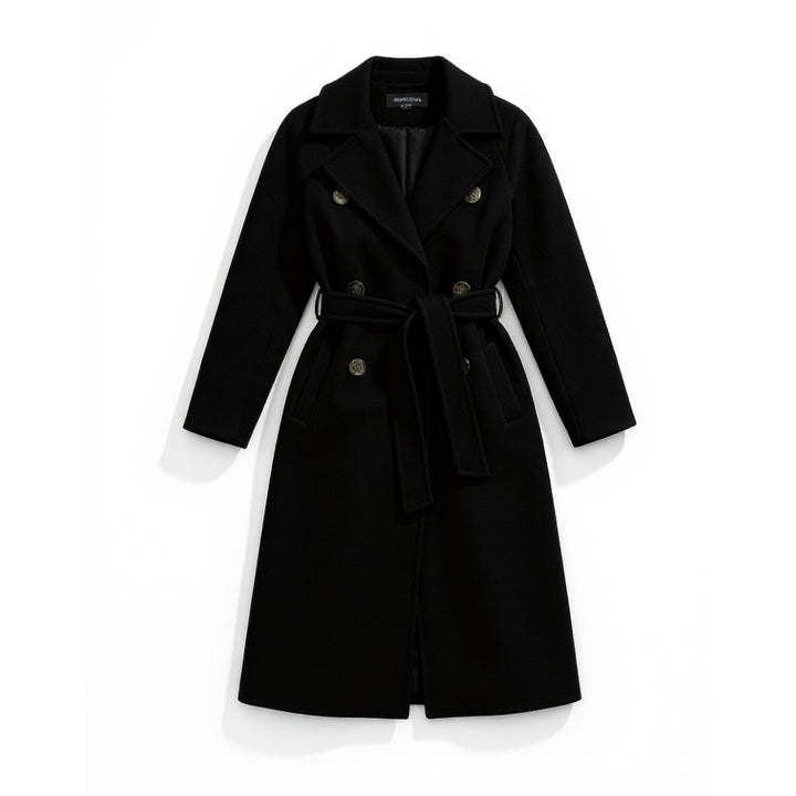 Lapel Double-Breasted Trench Coat-Bon Voyage Vintage