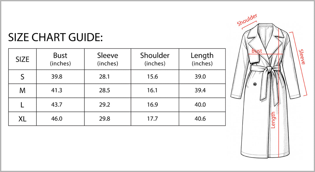 Lapel Double-Breasted Trench Coat-Bon Voyage Vintage