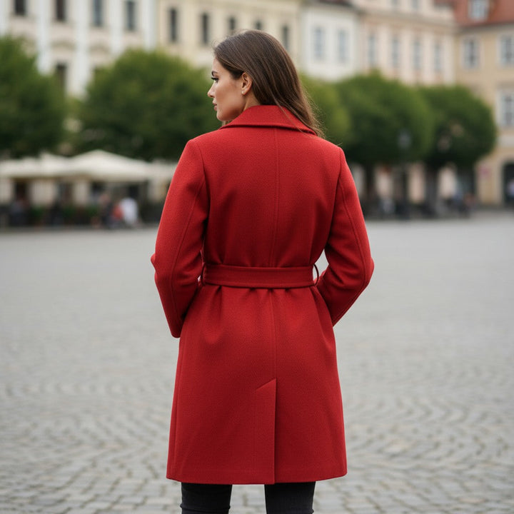 Lapel Double-Breasted Trench Coat-Bon Voyage Vintage