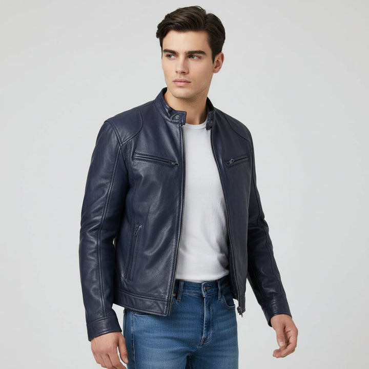 Lightweight Faux Leather Jacket For Men-Bon Voyage Vintage