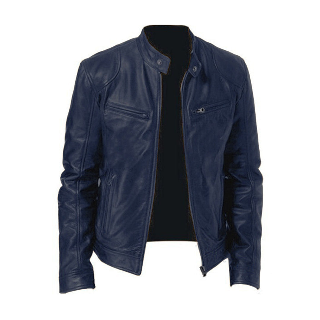 Lightweight Faux Leather Jacket For Men-Bon Voyage Vintage