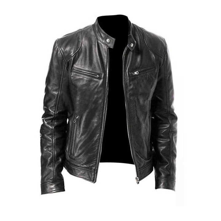 Lightweight Faux Leather Jacket For Men-Bon Voyage Vintage