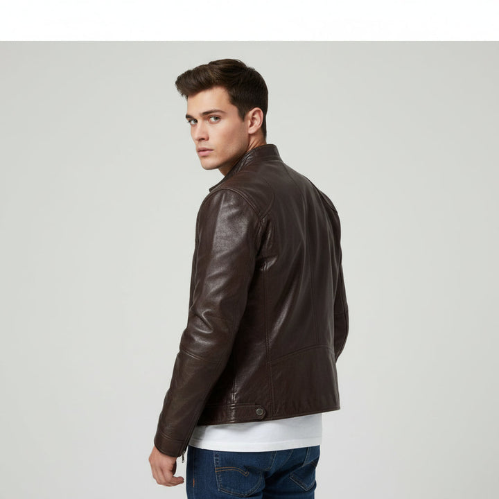 Lightweight Faux Leather Jacket For Men-Bon Voyage Vintage