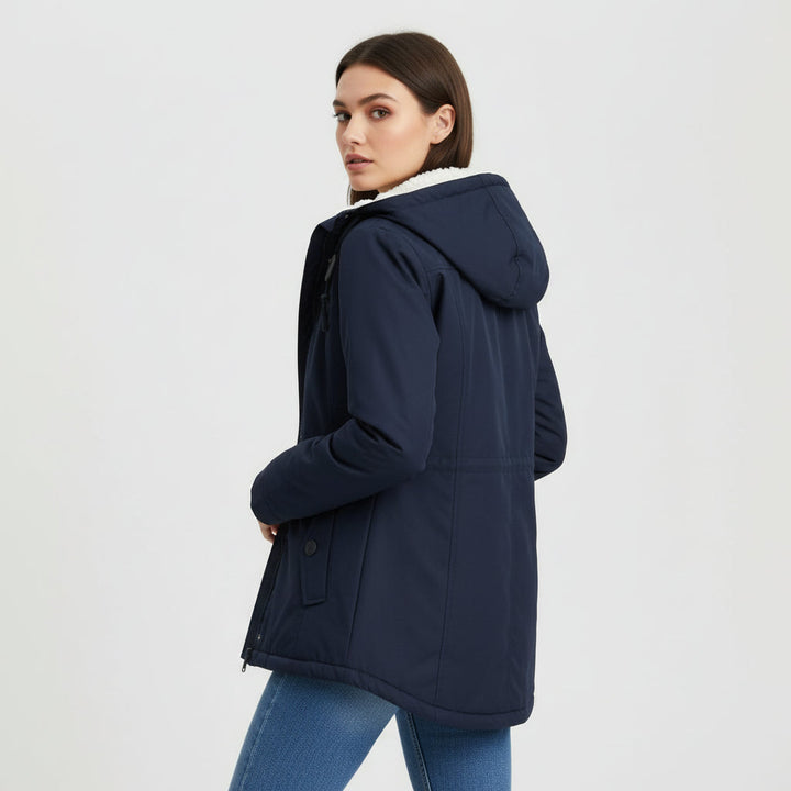 Long Waterproof Winter Coat with Hood For Women's-Bon Voyage Vintage